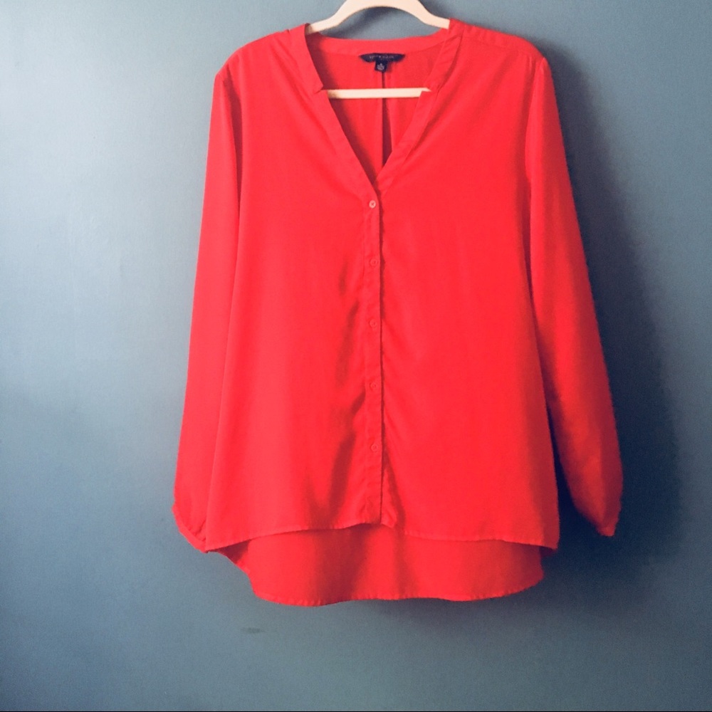 Tommy Hilfiger extra large red blouse NWOT